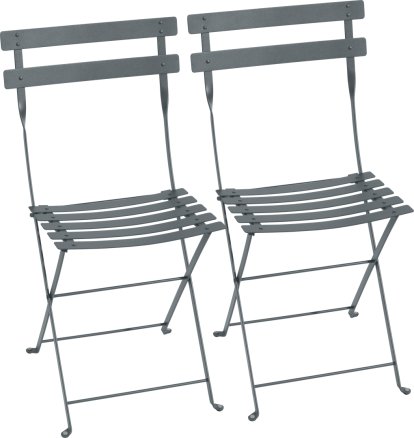 Bistro Klappstuhl 2er-Set, Gewittergrau