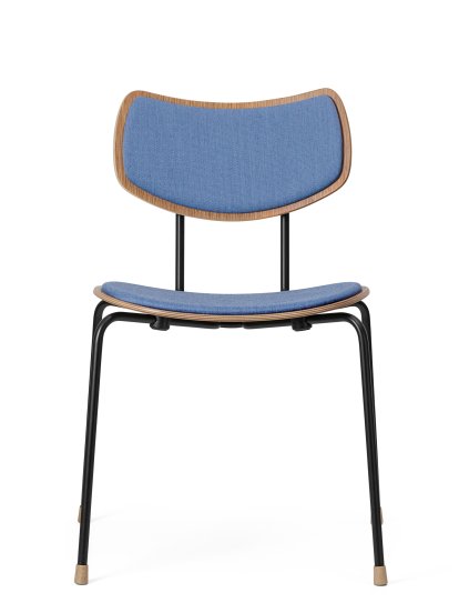 VLA26 Vega Stuhl, Eiche lackiert, Mood - blau, Pulverbeschichtet, schwarz