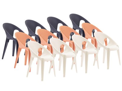 Bell Stuhl Set, 12er Set, Mix (4x sunrise / 4x high noon / 4x midnight)