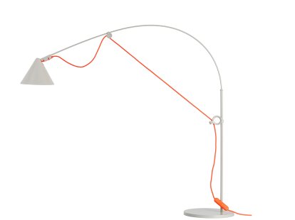 Ayno S Tischleuchte, Seidengrau, Orange, 3000 K