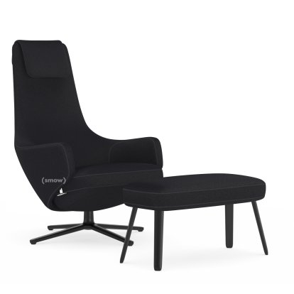 Repos, Sessel Repos & Panchina, Stoff Cosy 2 Merinoschwarz, 40 cm, Basic dark