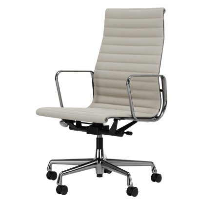 Aluminium Chair EA 119, Poliert, Leder (Standard), Snow