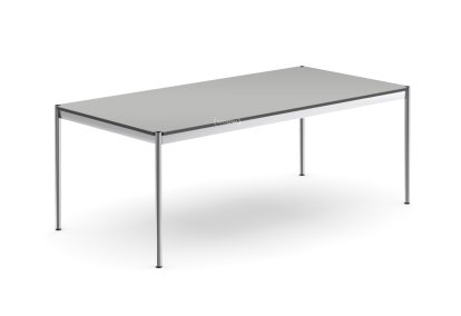 USM Haller Tisch, 200 x 100 cm, Kunstharz, Pastellgrau