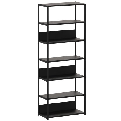 Unit Regal Stahl, 215 cm , Offen, Graphitschwarz