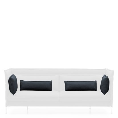 Kissensatz für Alcove Sofa, Für 3-Sitzer, Credo, Dunkelblau/schwarz