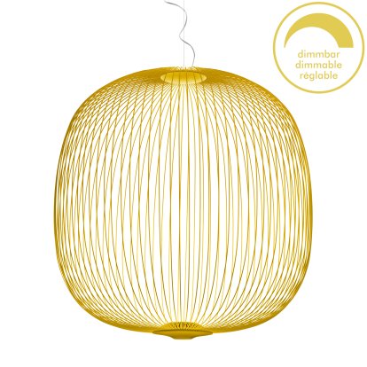 Spokes Pendelleuchte, Ø70 cm, Goldgelb, Dimmbar