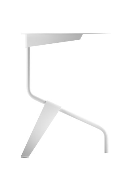 K5 Beistelltisch, K5B: Ø 40 x H 52 cm, Weiß
