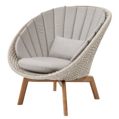 Peacock Loungesessel, Medium flat soft Rope - Sand, Natté - Sand