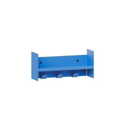 Pli Wandregal Slim, 30 cm, Azurblau, Mit Haken