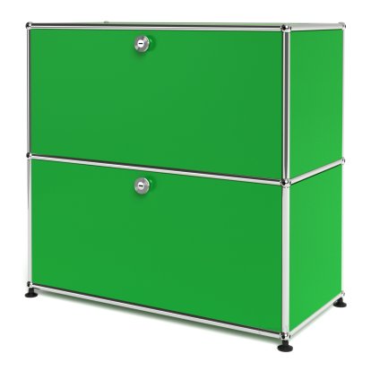 USM Haller Sideboard M, individualisierbar, USM grün, Mit Klappe, Mit Klappe