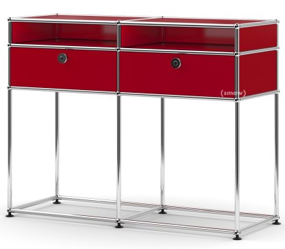 USM Haller Konsolentisch, USM rubinrot