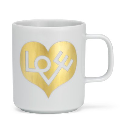 Girard Kaffeetassen, Love Heart, gold, Einzeln