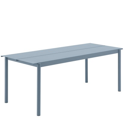 Linear Steel Tisch, L 200 x B 75 cm, Pale blue