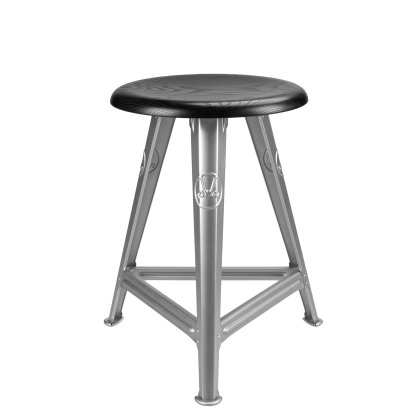 Rowac-Schemel – Modell 1 / 50 cm, Esche schwarz, Naked steel
