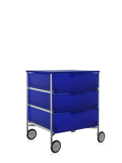 Mobil Container, 3 Schub - kein Fach, Opal, Kobaltblau
