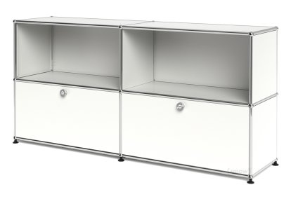 USM Haller Sideboard L mit 2 Klappen, Reinweiß RAL 9010