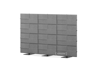 USM Privacy Panels Akustikwand, 2,25 m (3 Elemente), 1,44 m (4 Elemente), Anthrazitgrau