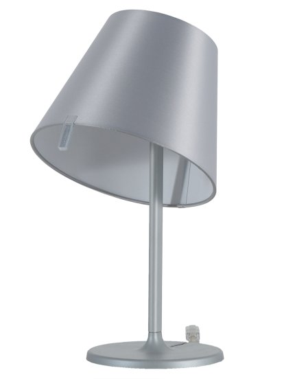 Melampo Nachttischleuchte, aluminiumgrau