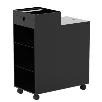 Next Rollcontainer, H 76 cm, Schwarz, Mit Einlegeboden